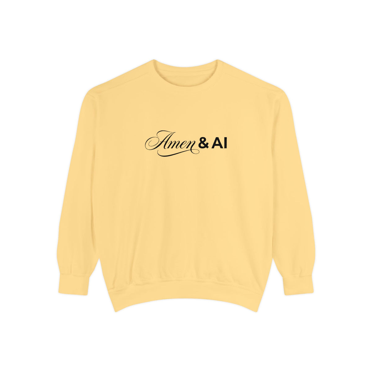 Amen & AI Sweatshirt — Faith-Inspired Typography Crewneck