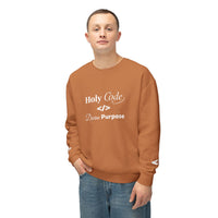 Holy Code Crewneck Sweatshirt — "Divine Purpose" Programmer Graphic