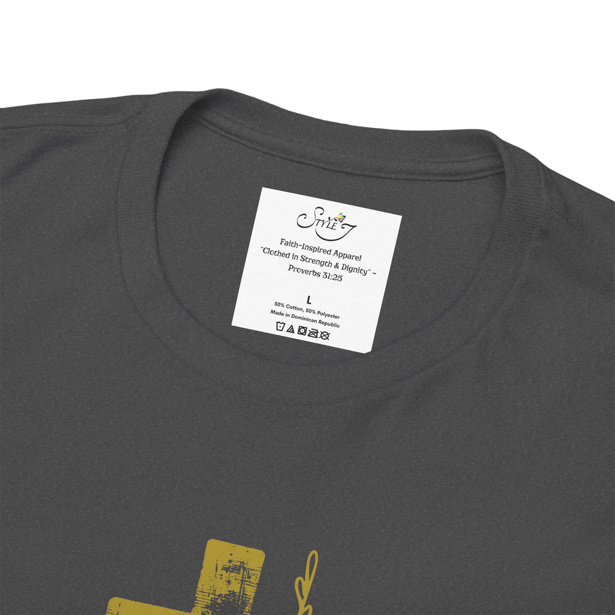 Christian T-Shirt - 'Hope You Can Hold' Gold Cross Tee