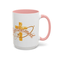 Redeemed Cross Accent Coffee Mug — Inspirational Christian Tea Cup (11/15oz)