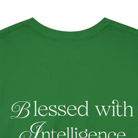 Amen & Algorithms T‑Shirt — “Blessed with Intelligence” Graphic Tee