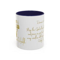 Christian Scripture Coffee Mug – Romans 15:13 Gold Calligraphy Accent Mug (11/15oz)
