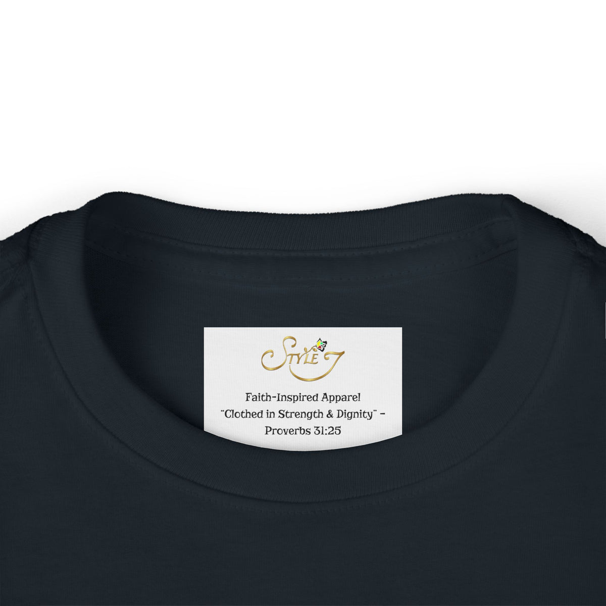 Toddler Tee — "Loved" Cute Teddy Bear Cross Design Long Sleeve