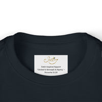 Toddler Tee — "Loved" Cute Teddy Bear Cross Design Long Sleeve