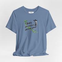 Faith T-Shirt — "God's Promises Never Fail" Christian Tee with Cross & Olive Branch Design