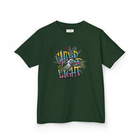 Kids 'Child of Light' Graphic Tee — Colorful Hand-Lettered 'Cherished' Back Design