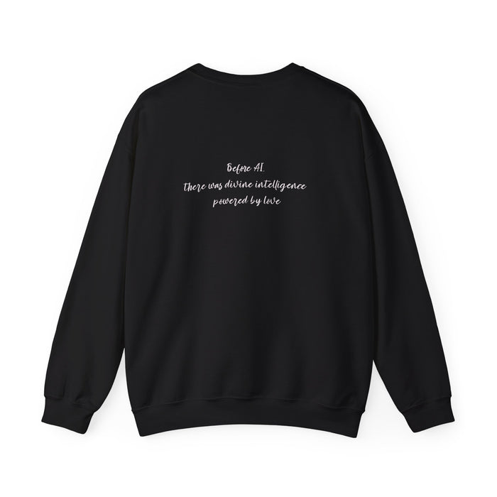 AI Love Crewneck Sweatshirt – "Love is the Original Algorithm" Inspirational Tech Quote