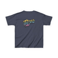 Kids 'Child of Light' Graphic Tee — Colorful Hand-Lettered 'Cherished' Back Design