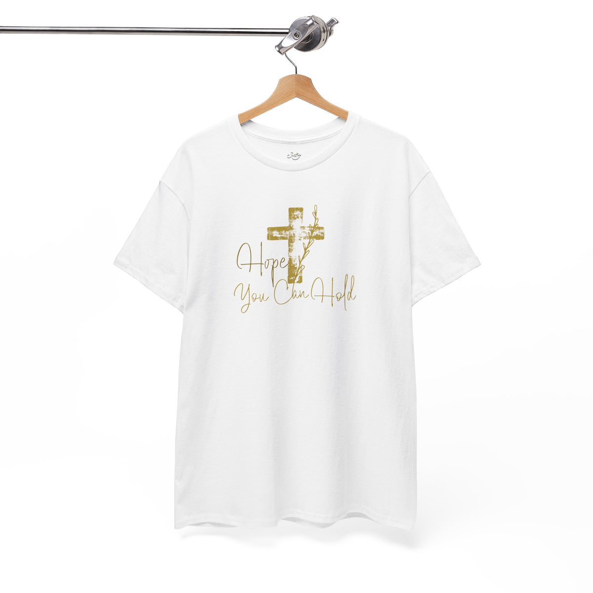 Christian T-Shirt - 'Hope You Can Hold' Gold Cross Tee