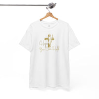 Christian T-Shirt - 'Hope You Can Hold' Gold Cross Tee
