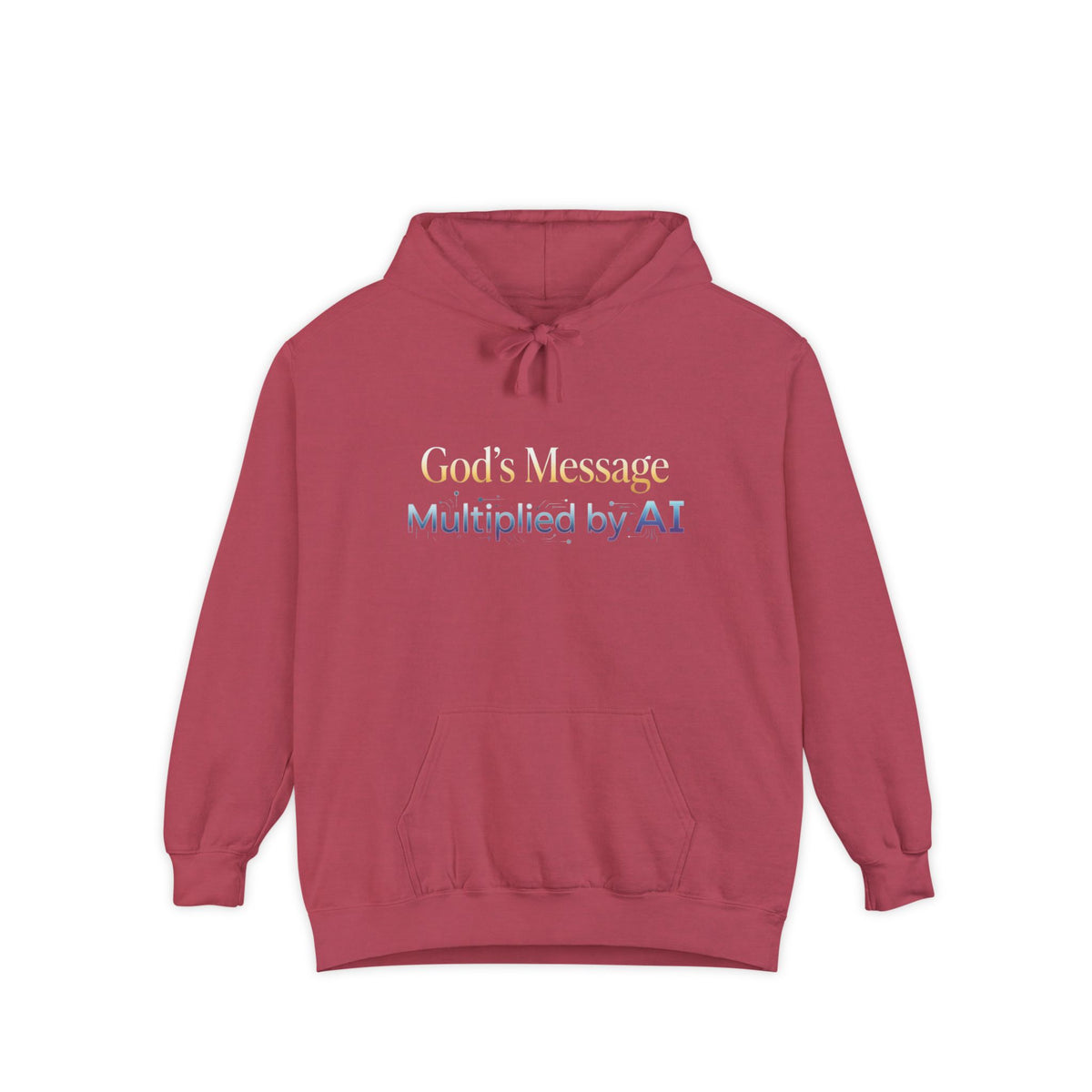 God's Message Multiplied by AI Hoodie — Faith & Tech Graphic Hoodie