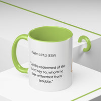 Redeemed Cross Accent Coffee Mug — Inspirational Christian Tea Cup (11/15oz)