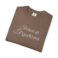T-Shirt — 'Amen & Algorithms' / 'Blessed with Intelligence' Vintage Garment-Dyed Tee