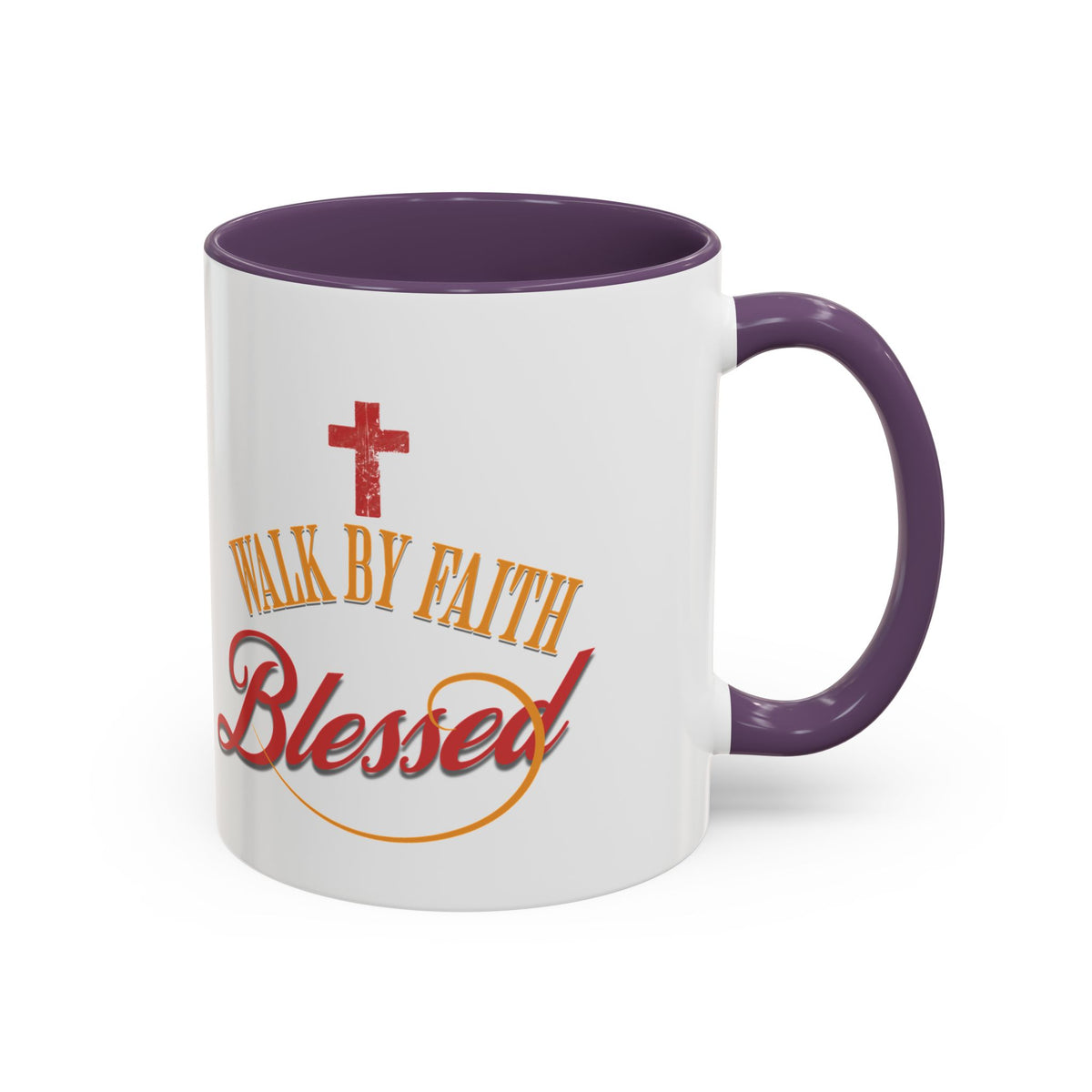 Blessed Coffee Mug — "Walk by Faith" Inspirational Christian Mug