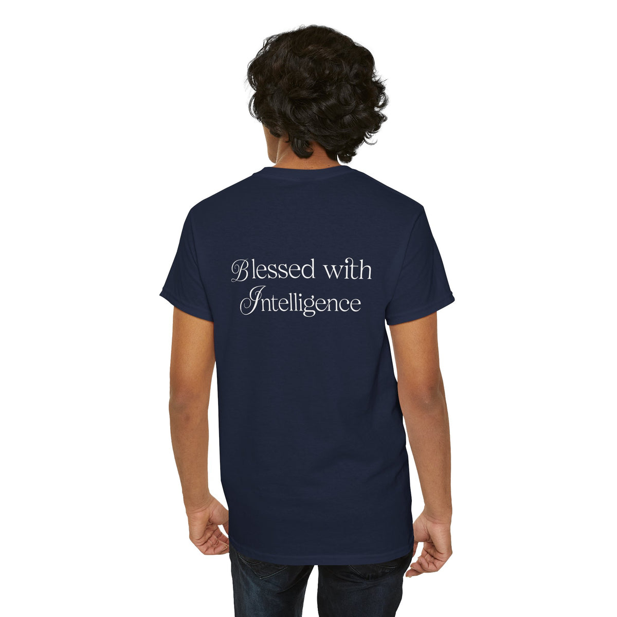 Amen & Algorithms T‑Shirt — “Blessed with Intelligence” Graphic Tee