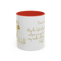 Christian Scripture Coffee Mug – Romans 15:13 Gold Calligraphy Accent Mug (11/15oz)
