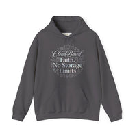Cloud-Based Faith Hoodie — "No Storage Limits" Spiritual Backup Sweatshirt