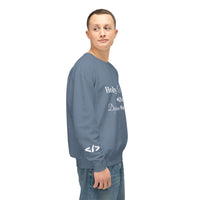 Holy Code Crewneck Sweatshirt — "Divine Purpose" Programmer Graphic