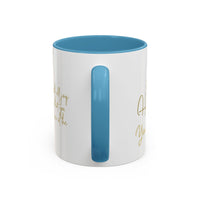 Christian Scripture Coffee Mug – Romans 15:13 Gold Calligraphy Accent Mug (11/15oz)