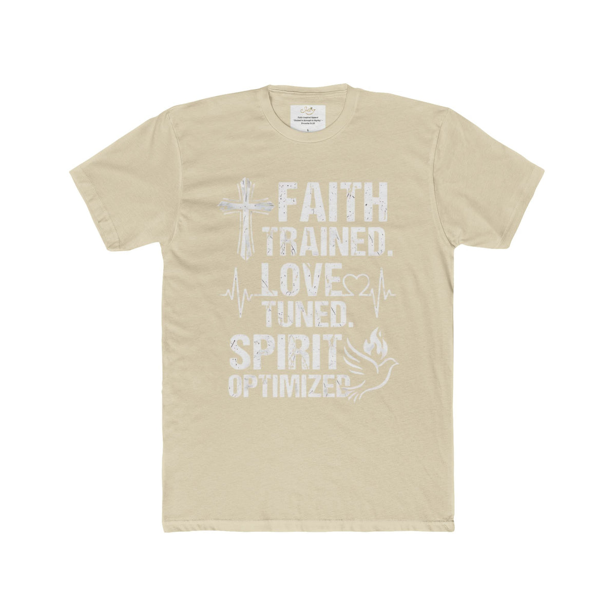Faith Trained. Love Tuned. Spirit Optimizer Tee – Christian Inspirational T-Shirt