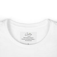 Coded By Christ Women’s Tee — Pastel Script Faith T‑Shirt