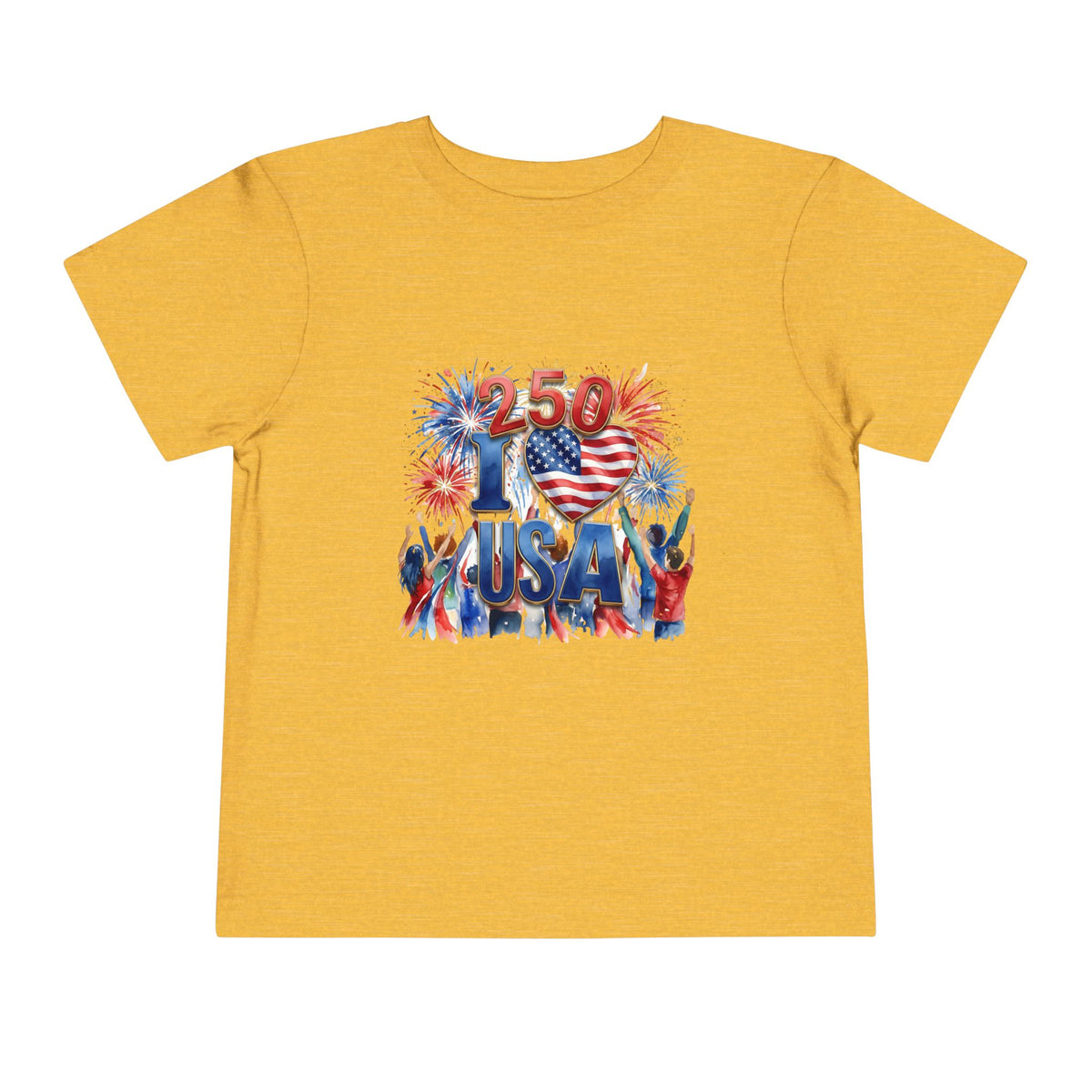 Toddler Tee - USA 250 Patriotic Fireworks 4th of July Shirt