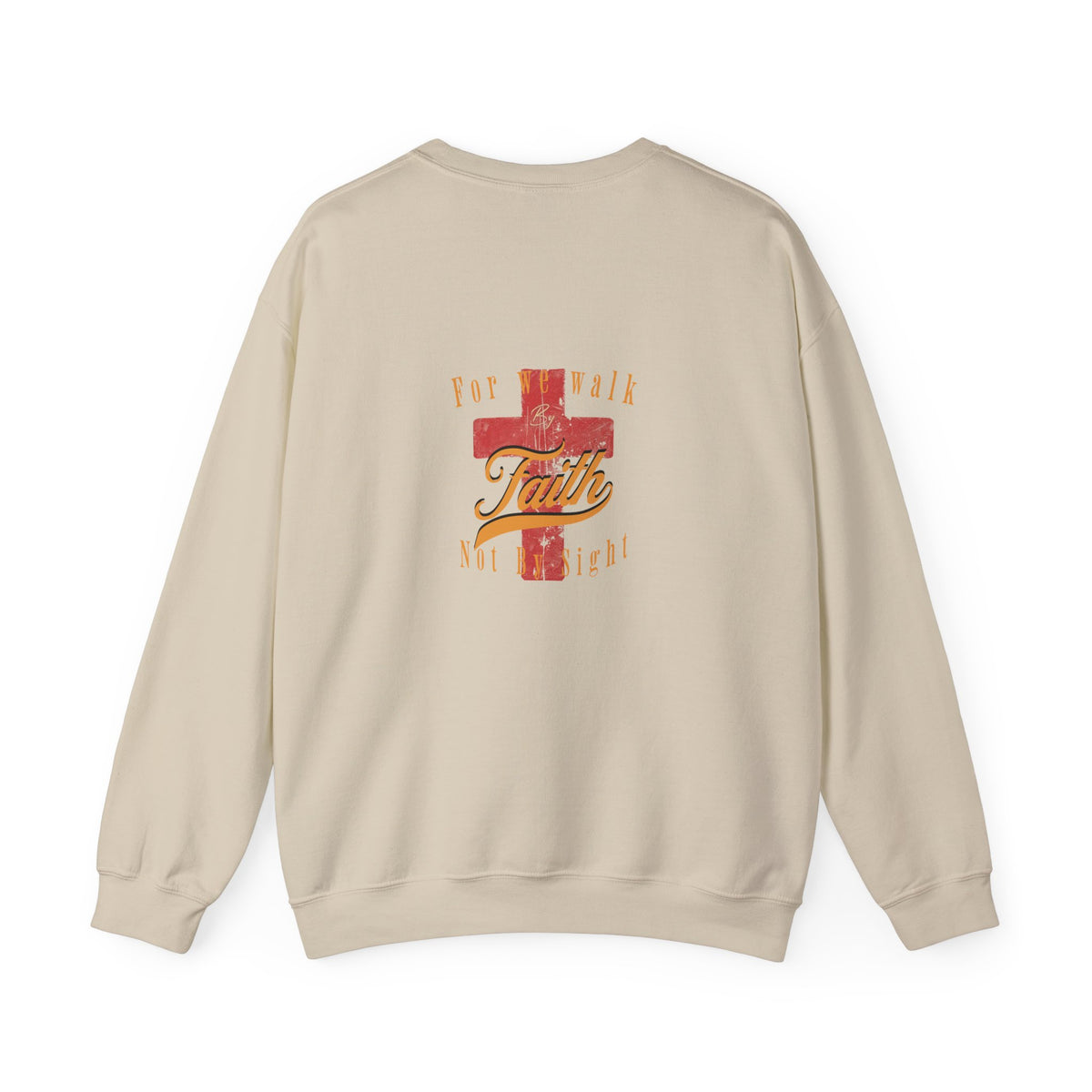 Unisex Christian Crewneck Sweatshirt — "Blessed" Faith Cross Graphic