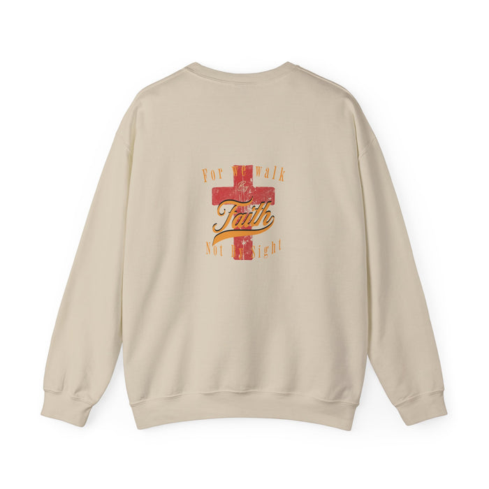 Unisex Christian Crewneck Sweatshirt — "Blessed" Faith Cross Graphic