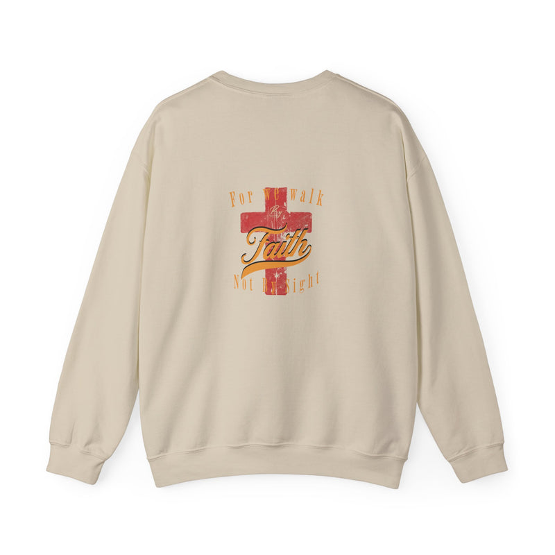 Unisex Christian Crewneck Sweatshirt — "Blessed" Faith Cross Graphic