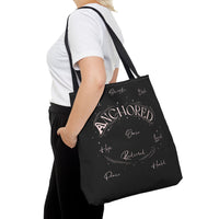 Anchored Inspirational Tote Bag — 'Anchored' Script Design