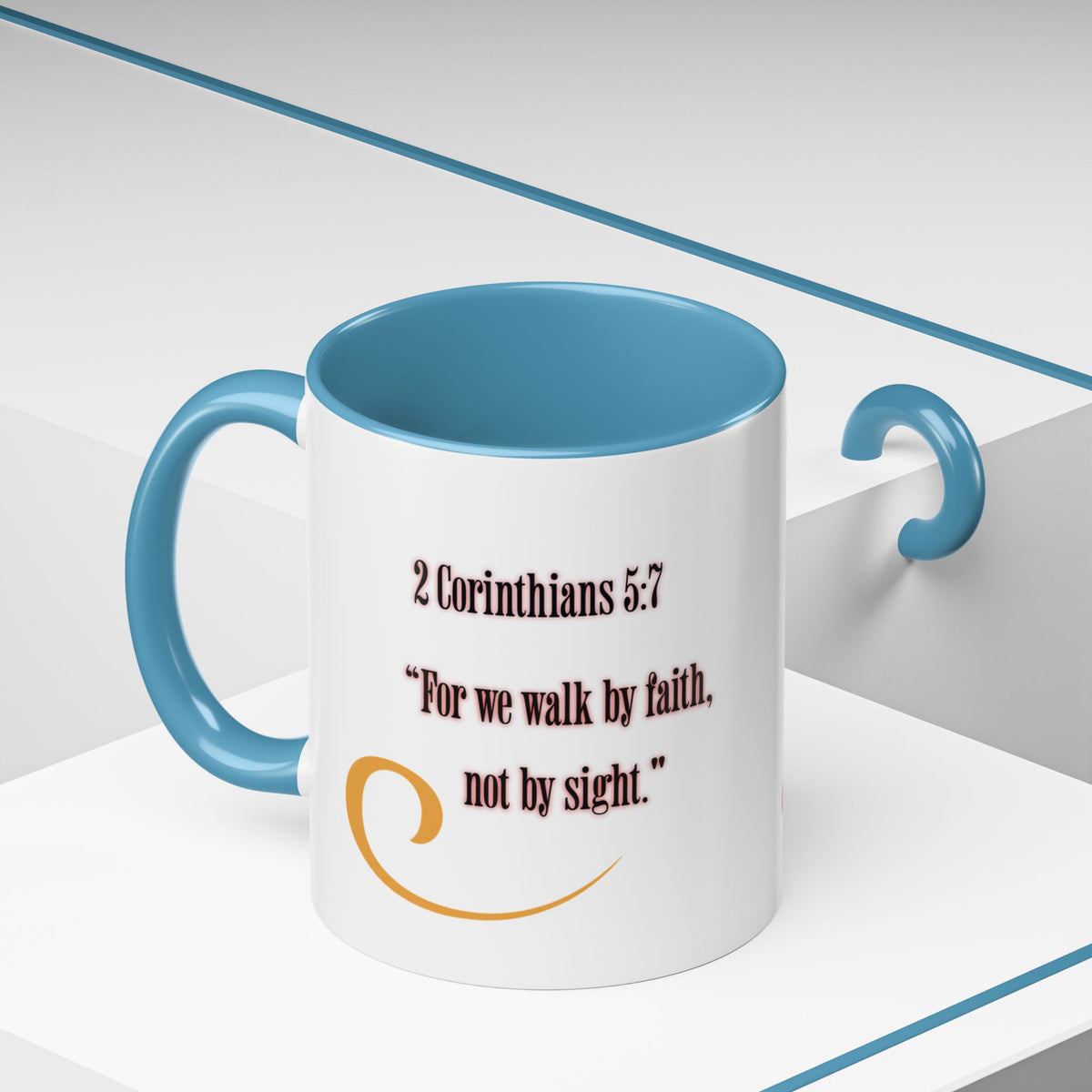 Blessed Coffee Mug — "Walk by Faith" Inspirational Christian Mug