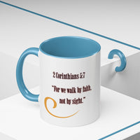 Blessed Coffee Mug — "Walk by Faith" Inspirational Christian Mug