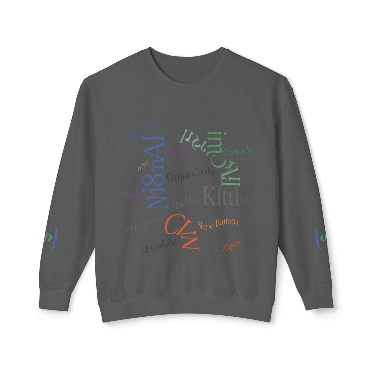 Developer Mindset Sweatshirt — AI Models & Tools Print