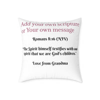 I Am a Child of God Pillow Light Color — Personalized Kids' Faith Decorative Throw Pillow