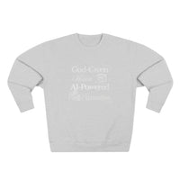 AI-Powered Execution Crewneck Sweatshirt — "God-Given Vision. AI-Powered Execution." Inspirational Graphic