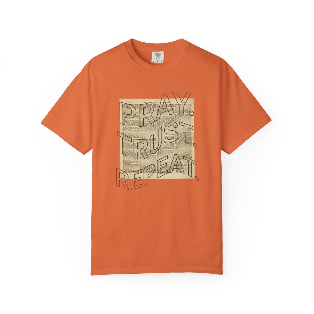Pray Trust Repeat T-Shirt — Faith-Inspired Graphic Tee