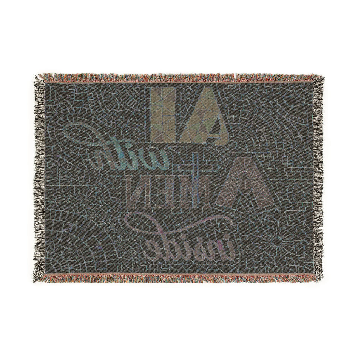 AI with Amen Inside Woven Blanket — Cozy Tech-Inspired Throw for Home & Faith Gifts