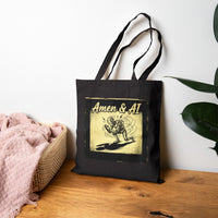 Amen & AI Cotton Tote — "This is Wild! My AI Prays Faster Than I Text" Graphic Canvas Bag