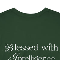 Amen & Algorithms T‑Shirt — “Blessed with Intelligence” Graphic Tee