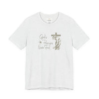 Faith T-Shirt — "God's Promises Never Fail" Christian Tee with Cross & Olive Branch Design