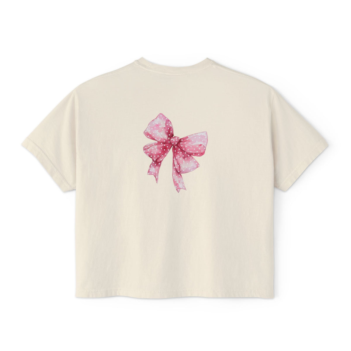 Amen, Algorithms, Angels, Pink Bow Graphic Boxy Tee