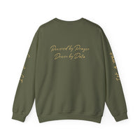 Christian AI Crewneck Sweatshirt - "Amen & AI" Gold Script, "Powered by Prayer, Driven by Data"