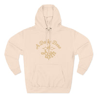 Faith Script Fleece Hoodie — "A Daily Dose of Faith" Gold Script, Back "He Is Always Faithful"