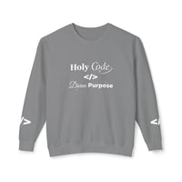 Holy Code Crewneck Sweatshirt — "Divine Purpose" Programmer Graphic