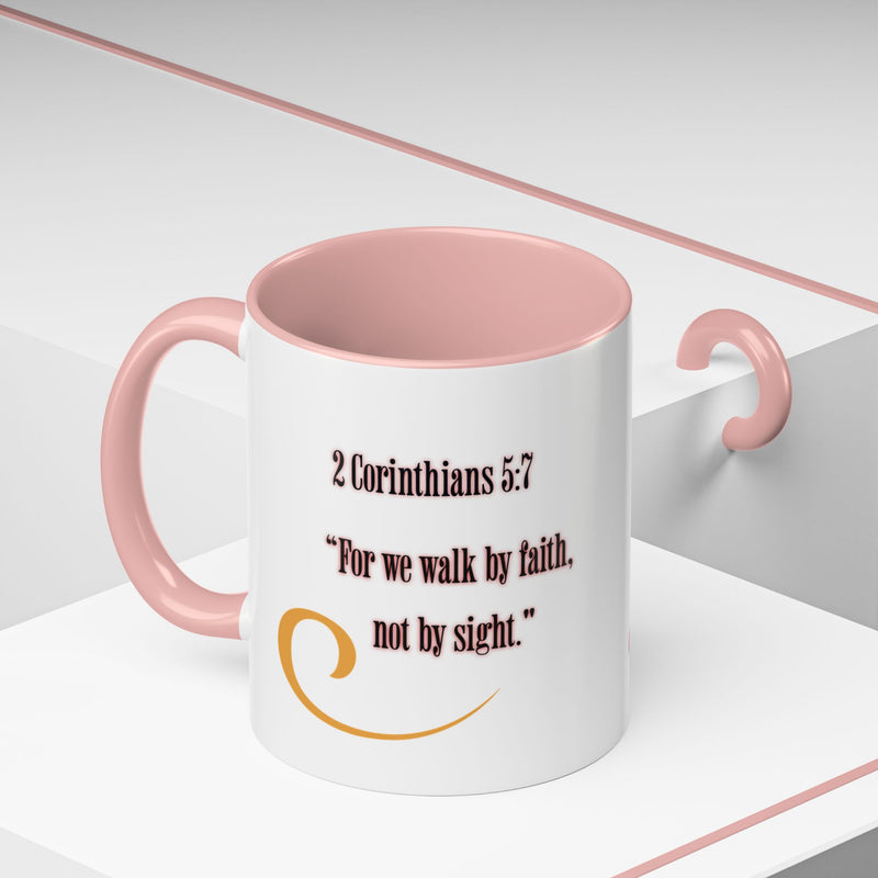 Blessed Coffee Mug — "Walk by Faith" Inspirational Christian Mug