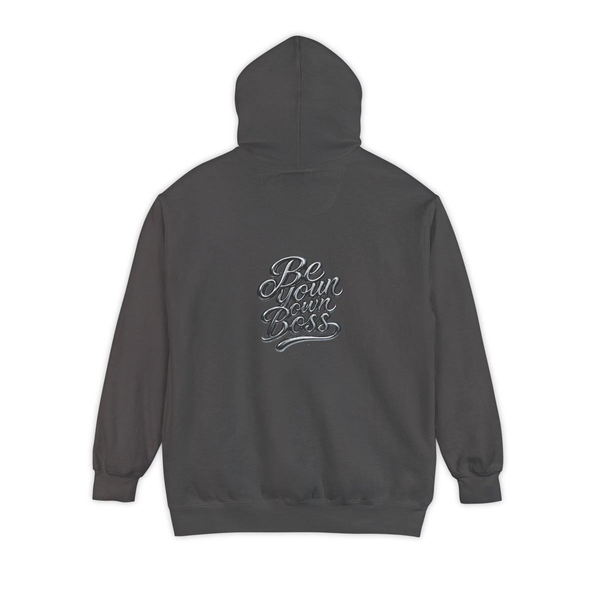 Laptop CEO Hoodie — 'Be Your Own Boss' Graphic Garment-Dyed Hoodie