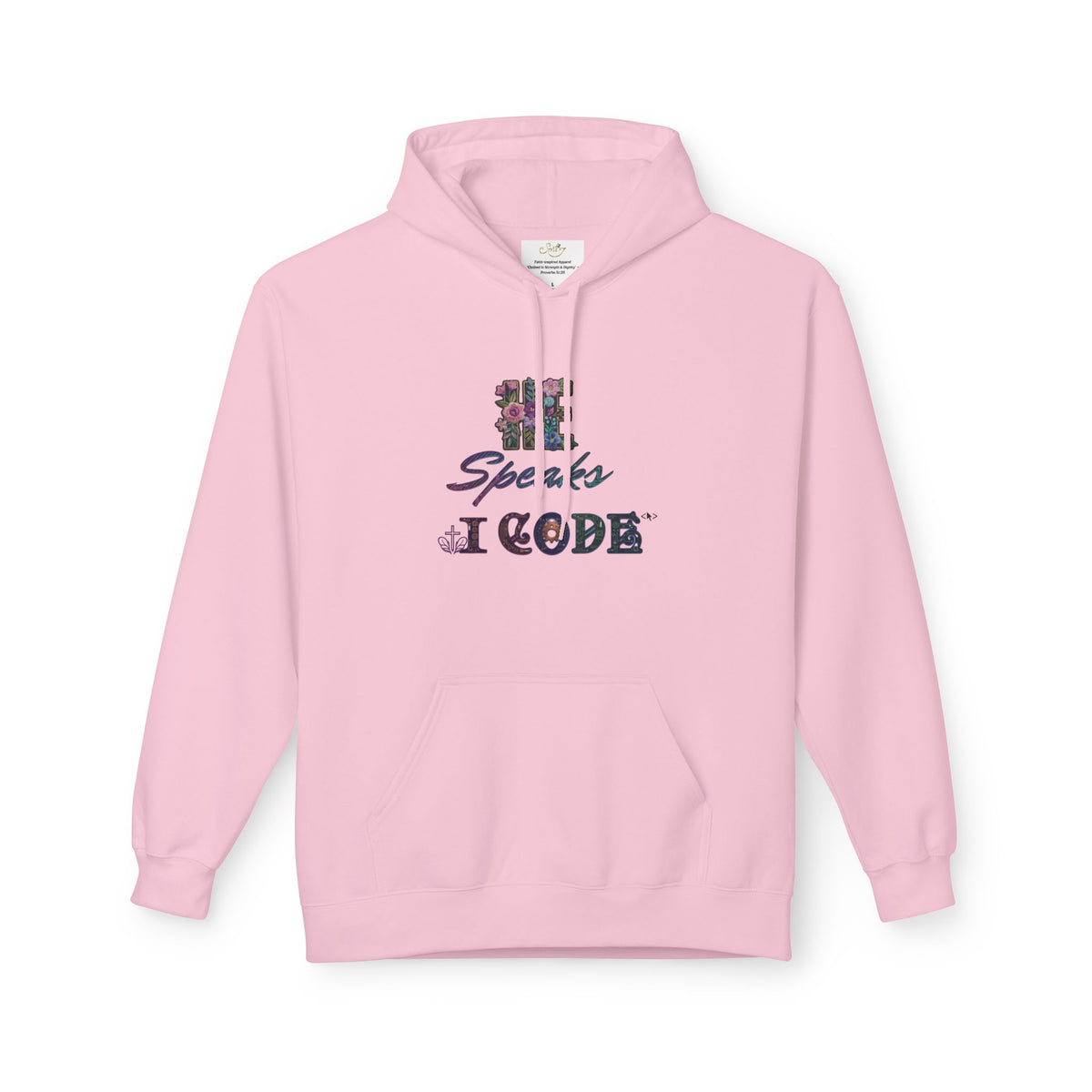 He Speaks I Code Hoodie - Floral Programmer Sweatshirt