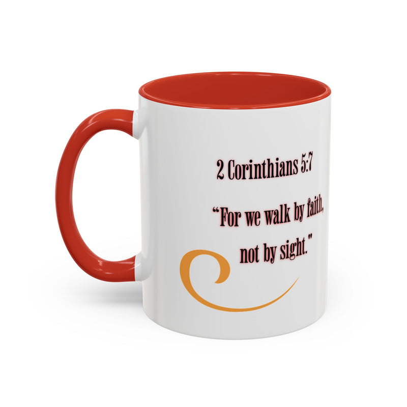 Blessed Coffee Mug — "Walk by Faith" Inspirational Christian Mug
