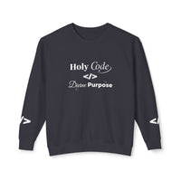 Holy Code Crewneck Sweatshirt — "Divine Purpose" Programmer Graphic