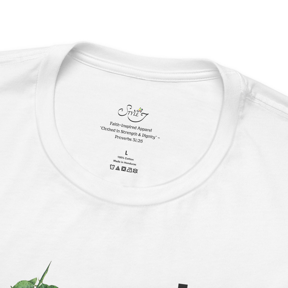 Faith T-Shirt — "God's Promises Never Fail" Christian Tee with Cross & Olive Branch Design